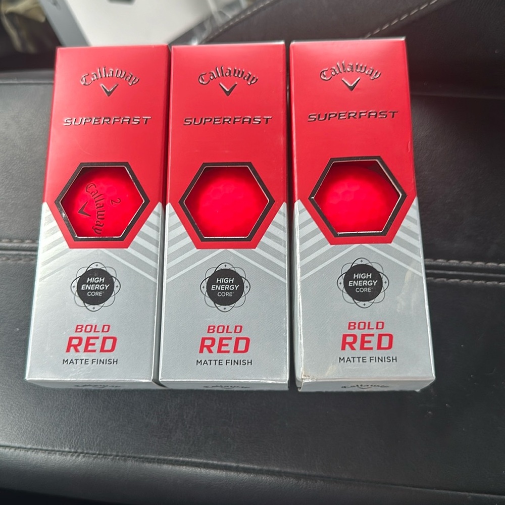Callaway golf balls, Bold red, 8 balls, never used new.